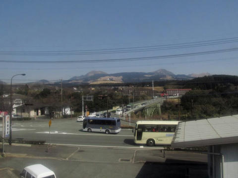 豊肥本線車内から見た阿蘇大橋