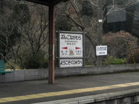 豊後中村駅駅名票