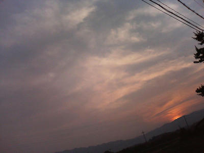 夕日