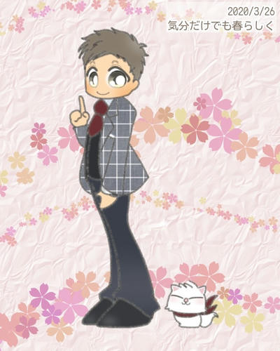 どるちぇ ぴぃあ の 本日のイラスト めぐちゃん編 気分だけでも春らしく