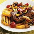 Style Grilled Sausages with Polenta