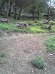 斜面の奥の遊歩道