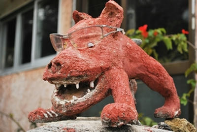 ★かみつきそうなシーサー★