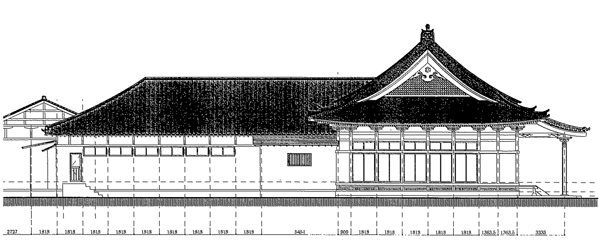 西立面図