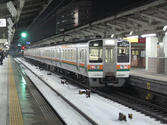 雪の名古屋駅