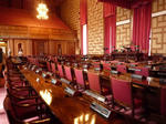 市議会の開かれるホール