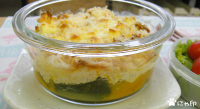 豆腐ソースでかぼちゃグラタン