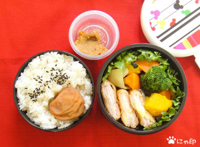 今日のMy弁当「ミルフィーユハムカツ」