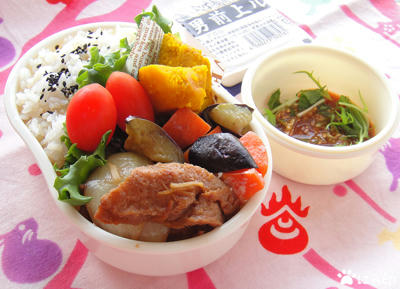 今日のMy弁当「大豆ミートのしょうがはちみつ炒め」