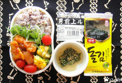 今日のMy弁当「おからこんにゃくのエビチリ」