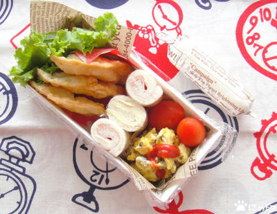 今日のMy弁当「ロールサンド弁当」