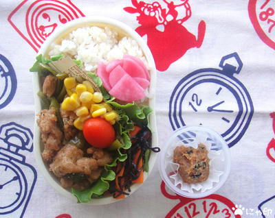 今日のMy弁当「から揚げの炒めマリネ」