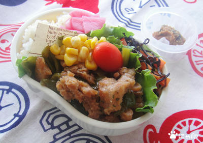 今日のMy弁当「から揚げの炒めマリネ」