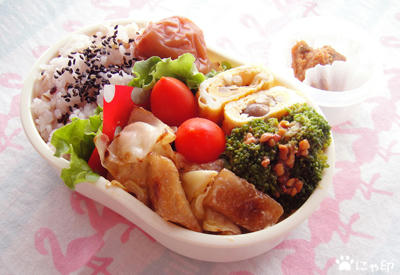 今日のMy弁当「海老とキャベツのピリ辛マヨネーズ和え」