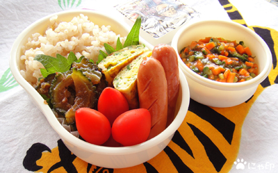 今日のMy弁当「ゴーヤで山形のだしときんぴら」