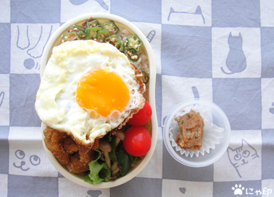 今日のMy弁当「オクラ丼」