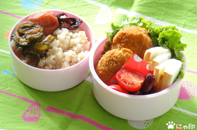 今日のMy弁当「和風かぼちゃコロッケ」