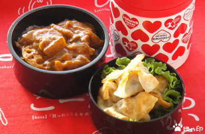 今日のMy弁当「インド風デトックススープ＆スープ利用でカレーとかぼちゃサモサ」