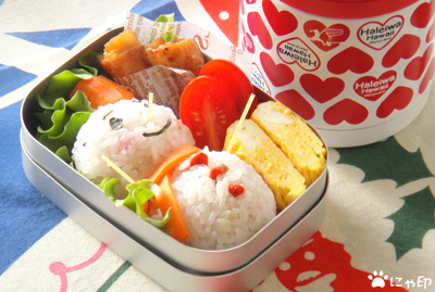 今日のMy弁当「ハバネロソース入りデトックススープ＆ゆきだるま弁当」