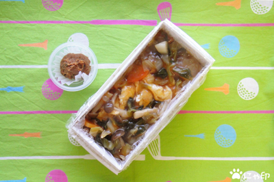 今日のMy弁当「デトックススープで玉子あんかけ丼」