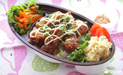 今日のMy弁当「照りチキマヨ丼」