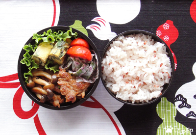 今日のMy弁当「大豆ミートで甘辛とりしめじ弁当」