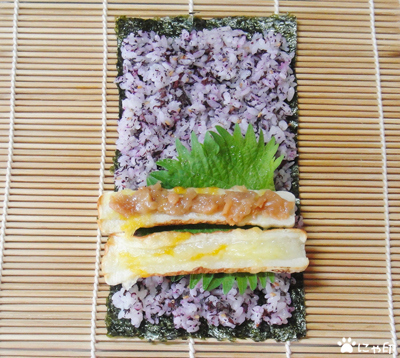 今日のMyミニ弁当「トリプル梅巻き」