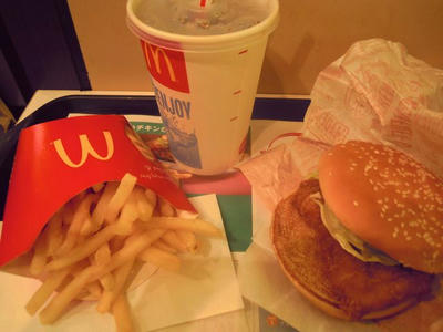 マクドナルドのジューシーチキンフィレオセット