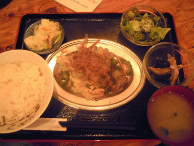 博多八郎のゴーヤチャンプルー定食