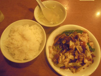 文華楼の回鍋肉定食