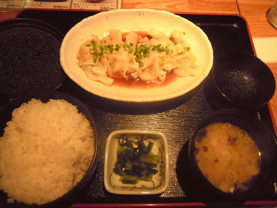 天狗のやみつき水餃子ランチ