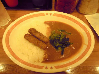 カレーショップC&C ほうれん草とポークスティックのカレー