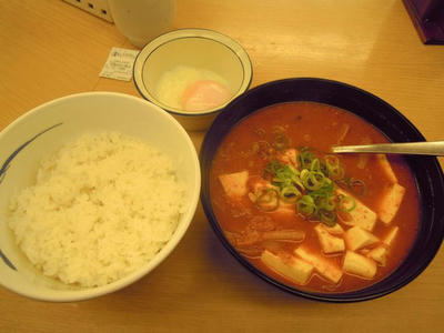 豆腐キムチチゲセット　松屋
