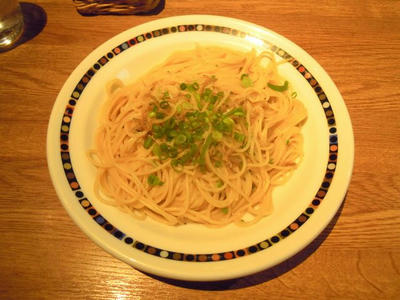 じゃこと長ねぎの和風パスタ　ラパウザ