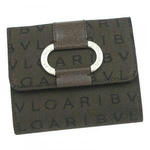 ブルガリ 25023 lettere oval DB　Ｗホック財布・ダークブラウン