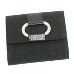 ブルガリ 25022 lettere oval BK　Ｗホック財布・黒