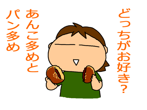 あんパンをシェア