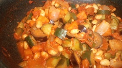 夏野菜+水煮大豆