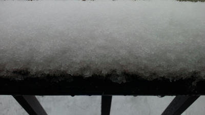 ベランダの雪♪