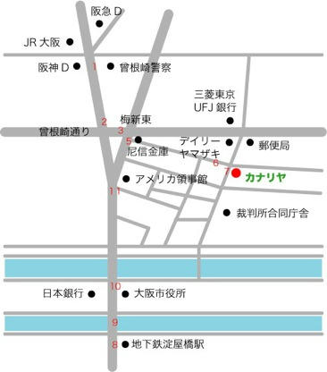 雑貨屋カナリヤ地図