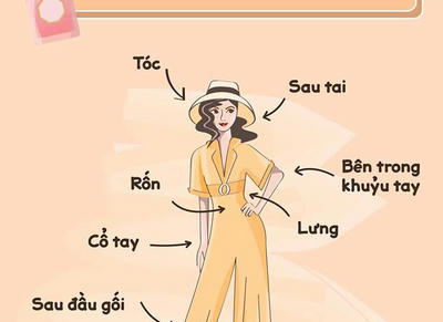 Chọn những vị trí xịt nước hoa lưu hương lâu