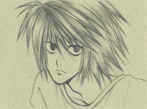 ちょっと変わった紙に描いたLです