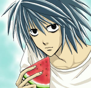 スイカ頂いてます