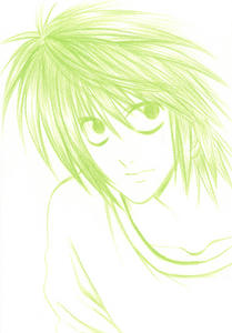 色鉛筆で落描きです