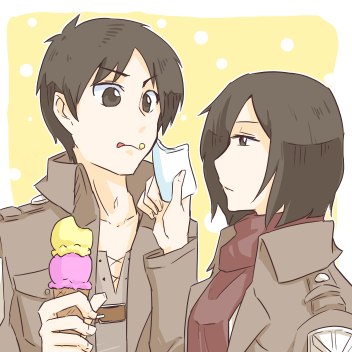 「エレン、付いてる」