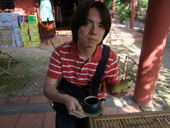 休憩中に、ベトナム・コーヒーを頂きます