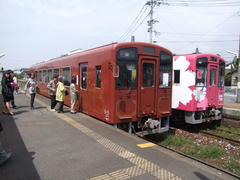 平成筑豊鉄道の中枢駅、金田駅にて