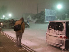 学校の外は…いわゆる雪景色！