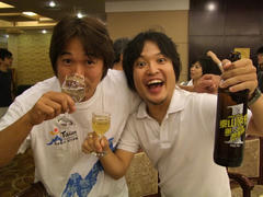 泰山ビールと白酒で、テンションもマックスに！