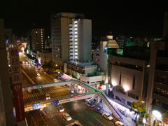 泊まったホテルから見た、那覇市内の眺め